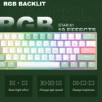 MK-STAR61 Pink Lotus A, Ginger Cat Switch