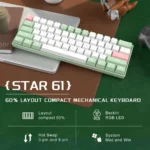 MK-STAR61 Pink Lotus A, Ginger Cat Switch
