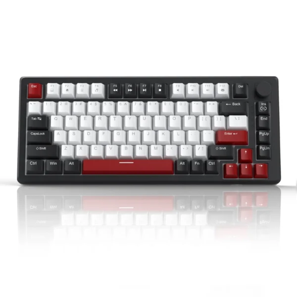 MK-Star75 Black white+red, Red switch