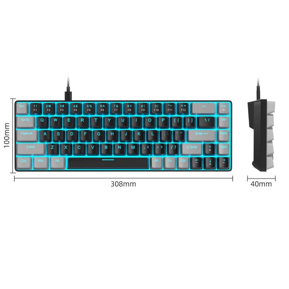 MK-BOX Black white & purple, Red switch