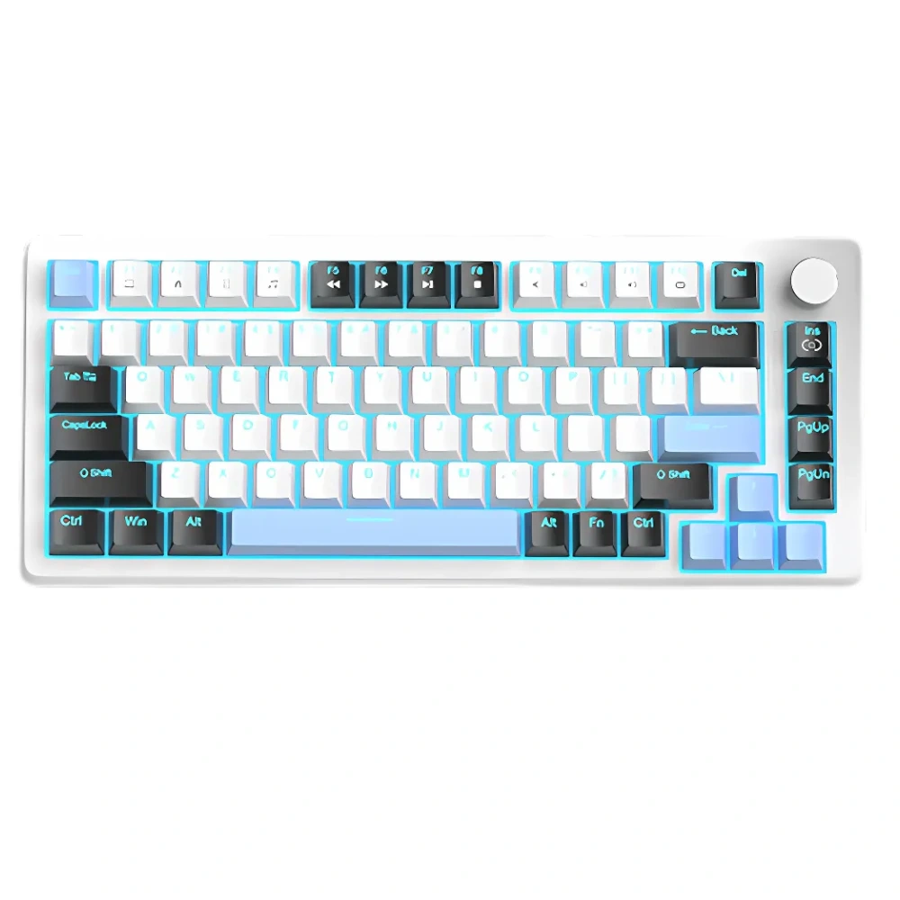 MK-Star75 Black white+blue, Brown switch