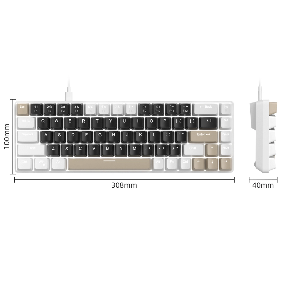 MK-BOX White black & brown, Brown switch