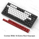 MK-Star75 Black white+red, Red switch
