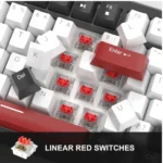 MK-Star75 Black white+red, Red switch