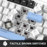 MK-Star75 Black white+blue, Brown switch