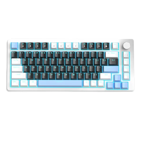 MK-Star75 White black+blue, black switch