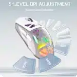 ONIKUMA CW930 RGB Tri-Mode Wireless Gaming Mouse - Image 2