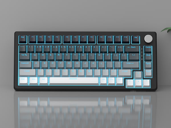 M A+ (1) MageGee MK STAR75 Black and Gray Gradient, Red switch - Image 1